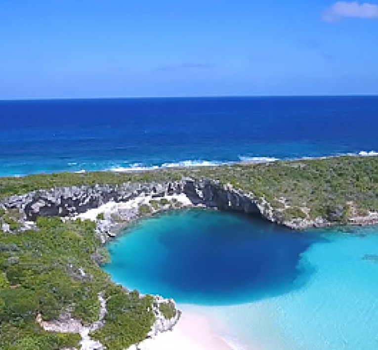 Long Island in The Bahamas - Second Deepest Blue Hole In the World