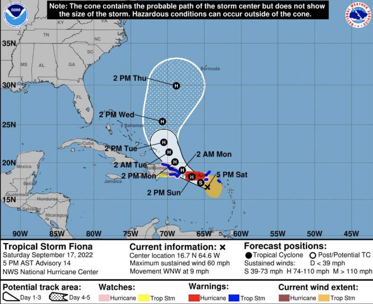 tropical stom fiona alert 3